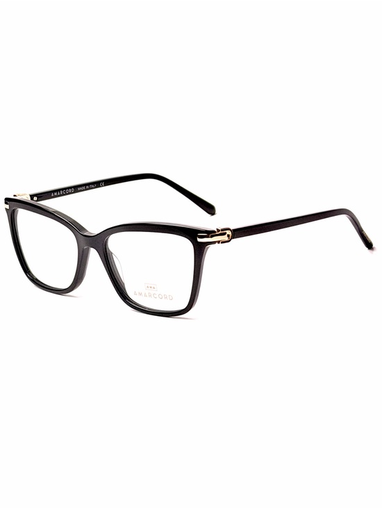 amarcord Accessories - Amarcord AM253 Col.1 Black Plastic Eyeglasses Frames New Authentic